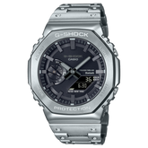 G-Shock Analog & Digital, Black Dial Silver Metal Band Watch for Men, GMB-2100D-1ADR